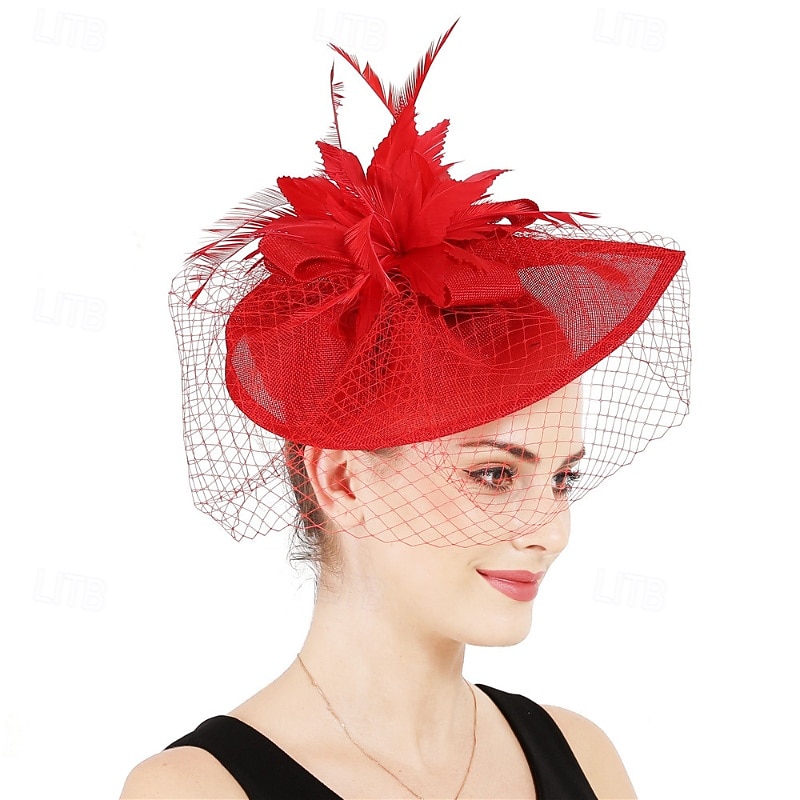 Fascinators Net Wedding Birthday Elegant Vintage Cute With Feather Tulle Headpiece Headwear 2026 - $22.99 –P7
