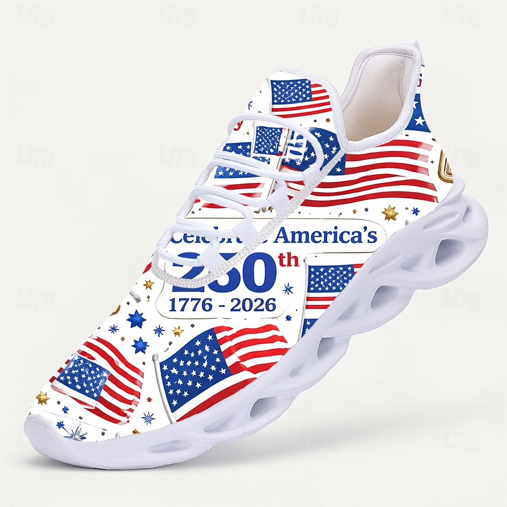 Herren-Sneaker zum 250-jährigen Jubiläum der Vereinigten Staaten – atmungsaktive Slip-on-Mesh-Schuhe mit flexibler Sohle, leicht, perfekt für den 4. Juli, Outdoor-Festivals, Reisen und den Alltag. 2026 - $42.99 –P2