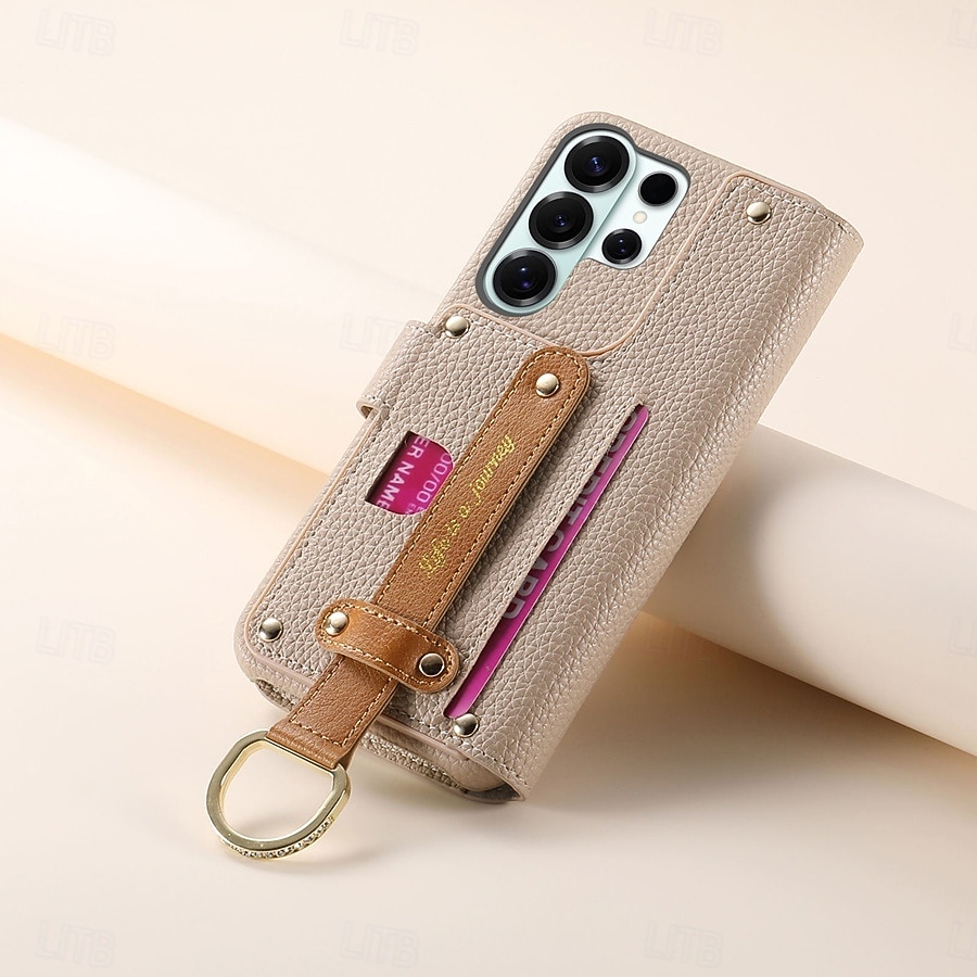 teléfono Funda Para Samsung galaxia S26 S26 Plus S26 Ultra Tarjetas billetera Gire la tapa Cremallera con correa de muñeca Caballete Retro TPU Cuero de PU 2026 - $18.99 –P9