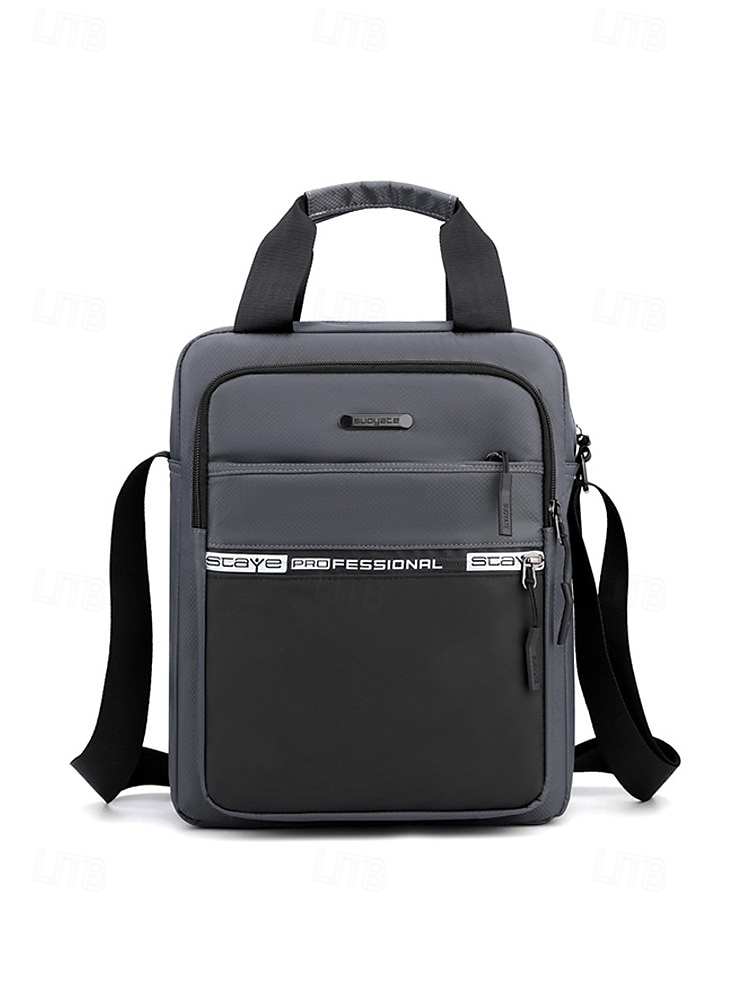 Bolsa transversal masculina de nylon em várias cores, com grande capacidade, múltiplos bolsos e alça ajustável, ideal para uso casual diário, viagens e atividades ao ar livre. de 2026 por $18.99 –P5