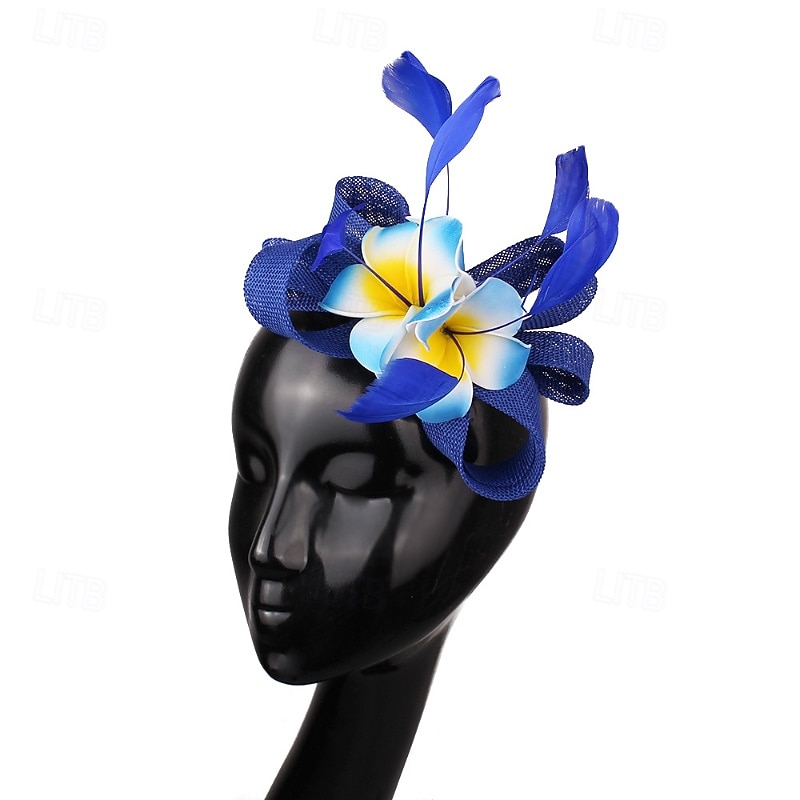 fascinators Linfrø Bryllup Bursdag Årgang søt stil Retro Rød Med Fjær Blomst Hodeplagg Hodeplagg 2026 - $17.49 –P1