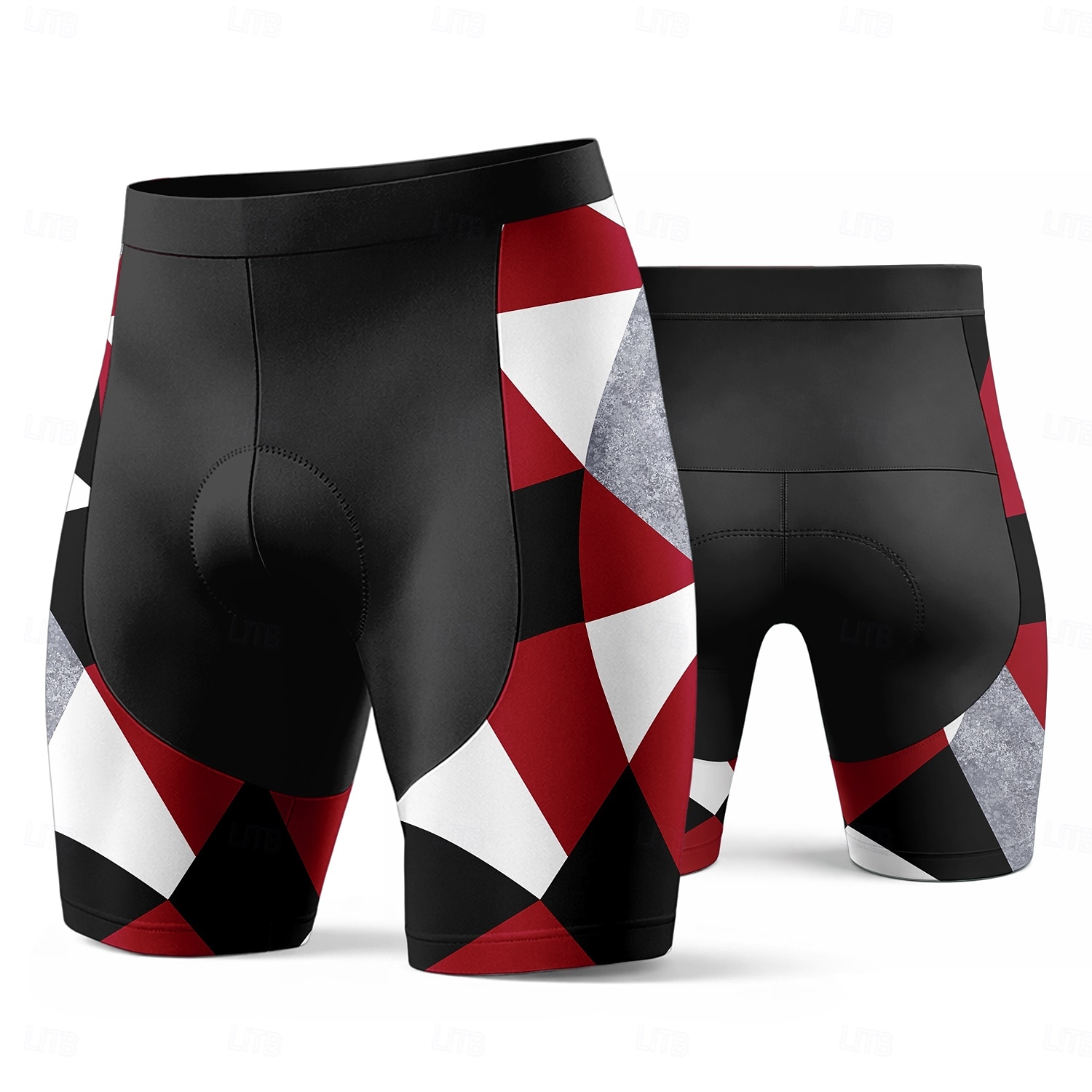 Homme Géométrique Shorts de route Shorts de vélo Shorts de cyclisme rembourrés Vélo Shorts Bas Coupe Slim Des sports Coussin 3D Séchage Rapide Évacuation de la transpiration Respirant Rouge Vêtement de 2026 ? $28.99 –P1