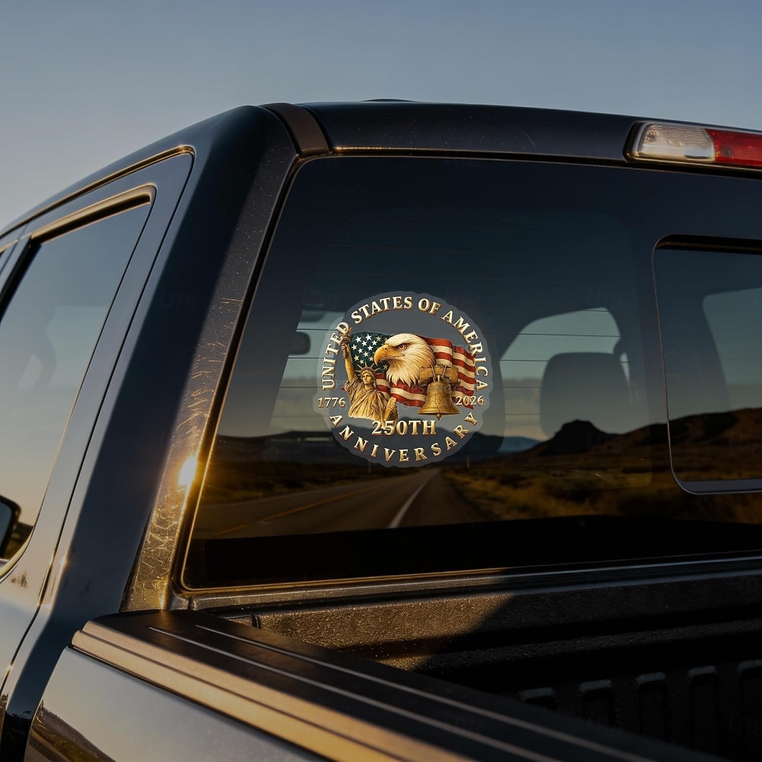 Autocolant auto patriotic pentru geam auto, cu vultur și Statuia Libertății, autocolant din vinil pentru mașină, camion, SUV, laptop - 1776-2026 - autocolant auto cu 250 de ani de Ziua Independenței SUA 2026 - $9.99 –P3