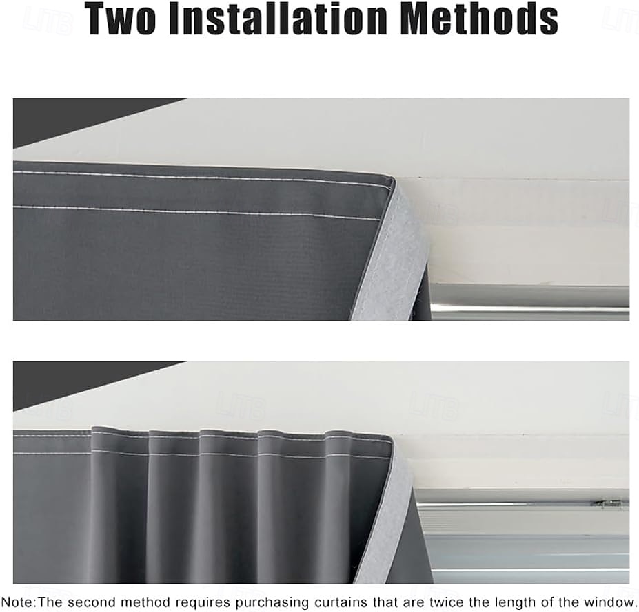 zasłona zaciemniająca Autohesion do okien, UV &Roleta zaciemniająca, przeciwsłoneczna, samoprzylepna, blokująca światło, z taśmą magiczną, termoizolacyjna (ciemnoszara, 59x79 cali) 2026 - $17.99 –P4