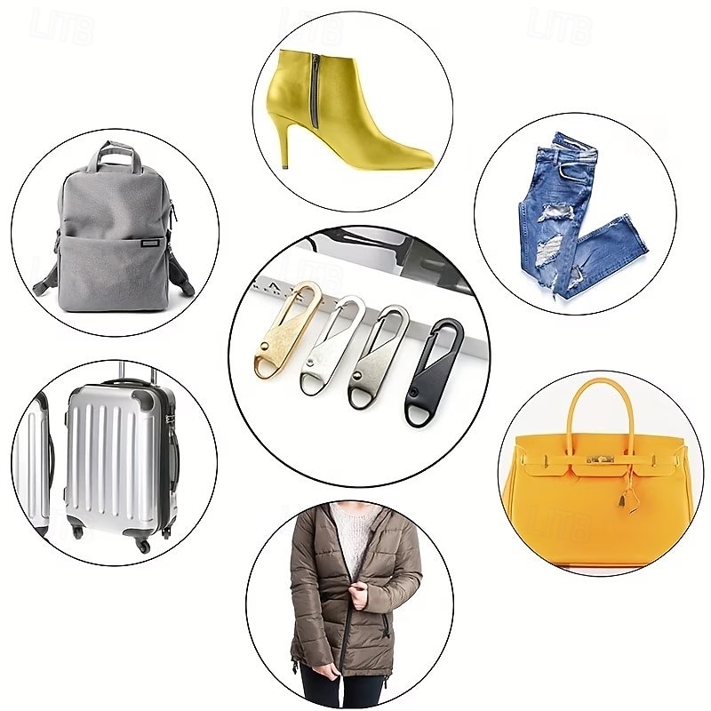 Sada 16 náhradních jezdců zipů, odolné kovové jezdce, snadná instalace, více barev pro zavazadla, bundy, tašky – 3,8 x 1,8 cm 2026 - $11.49 –P4