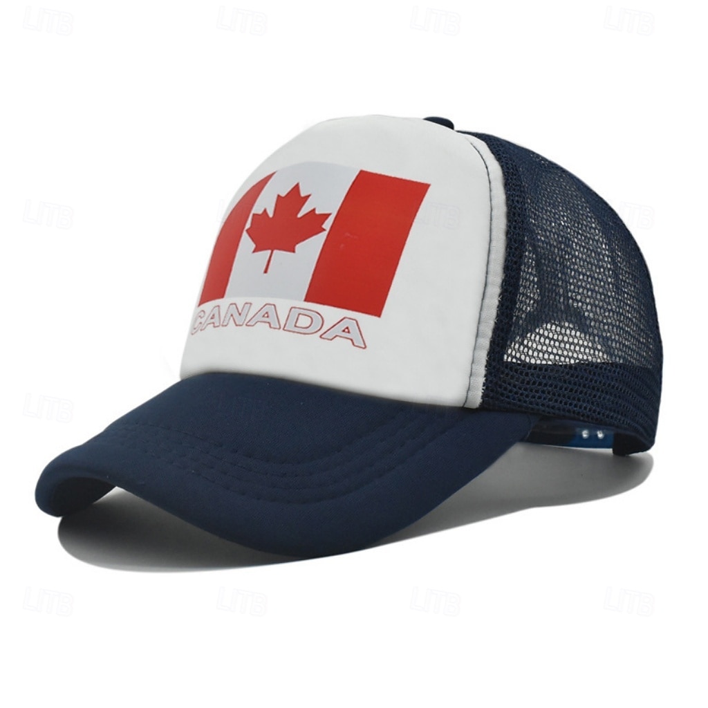 Per uomo Cappellino da Baseball Cappello da Sole Blu Nero Poliestere Patchwork Moda Streetwear Casual Casuale Quotidiano All'aperto Grafico Bandiera Protezione Solare Protezione solare Traspirabilità del 2026 a $4.49 –P6