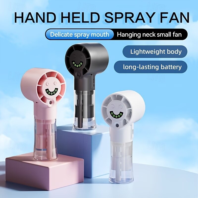 USB-uppladdningsbar dimfläkt, bärbar handhållen minifläkt, höghastighetsfläkt, nano-dimkylning, perfekt för män och kvinnor, resor, camping och utomhusbruk 2026 - $19.99 –P1