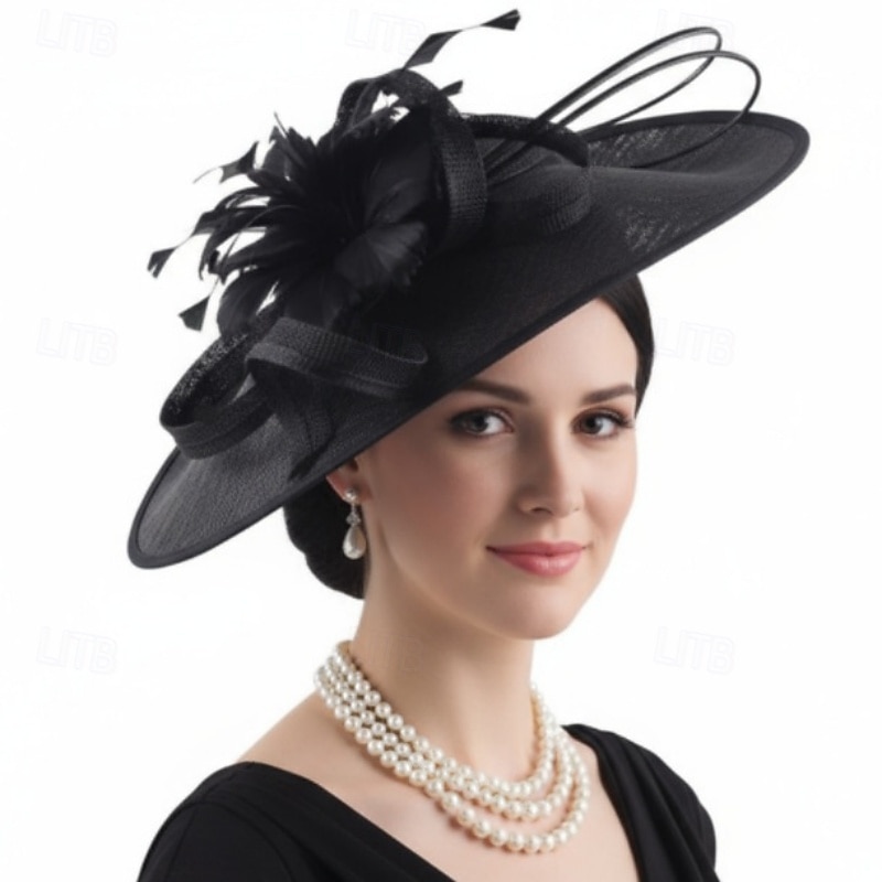 Fascinator Tessuto Matrimonio Compleanno Elegante Vintage Carino Con Piuma Floreale Copricapo Copricapo del 2026 a $63.99 –P6