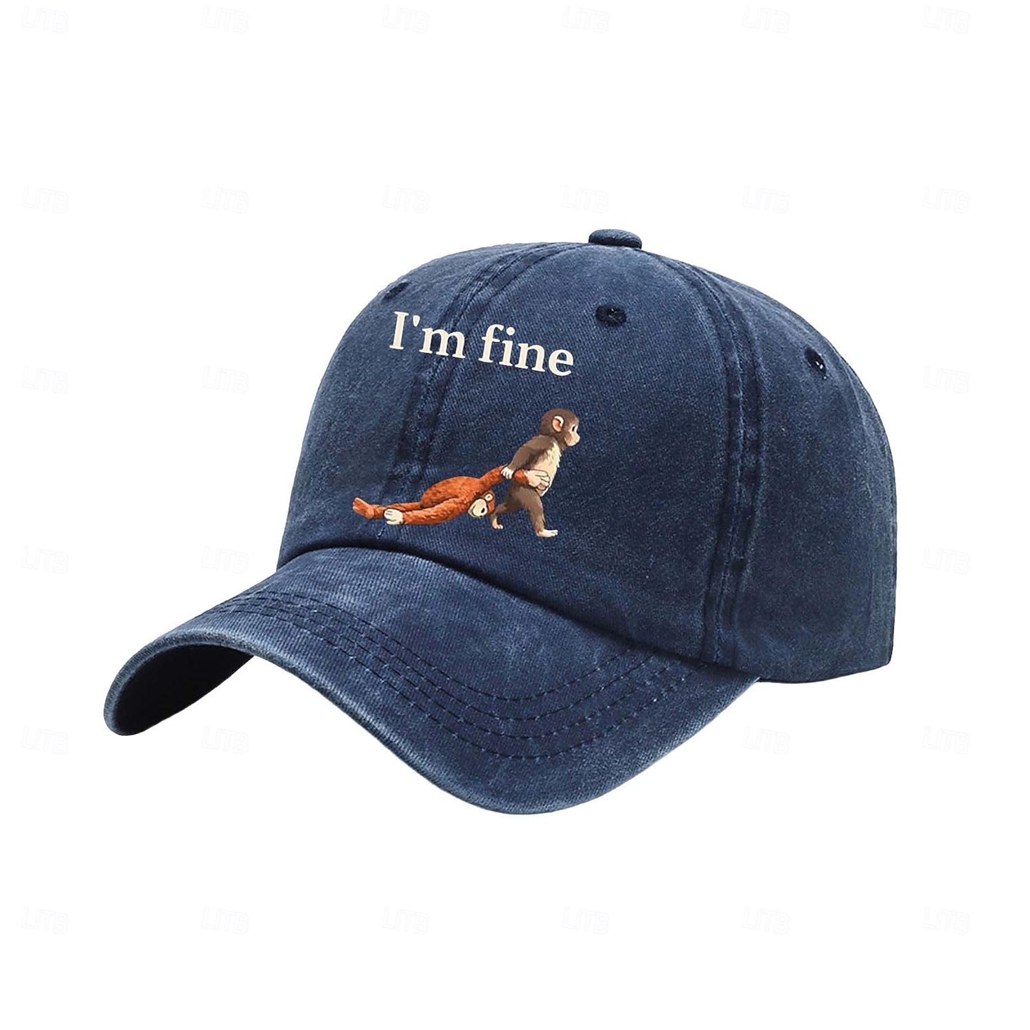 Team Punch Monkey Meme Baseball Cap Hauska vintage-himmeä puuvilla säädettävä isähattu miehille ja naisille 2026 - $19.99 –P13