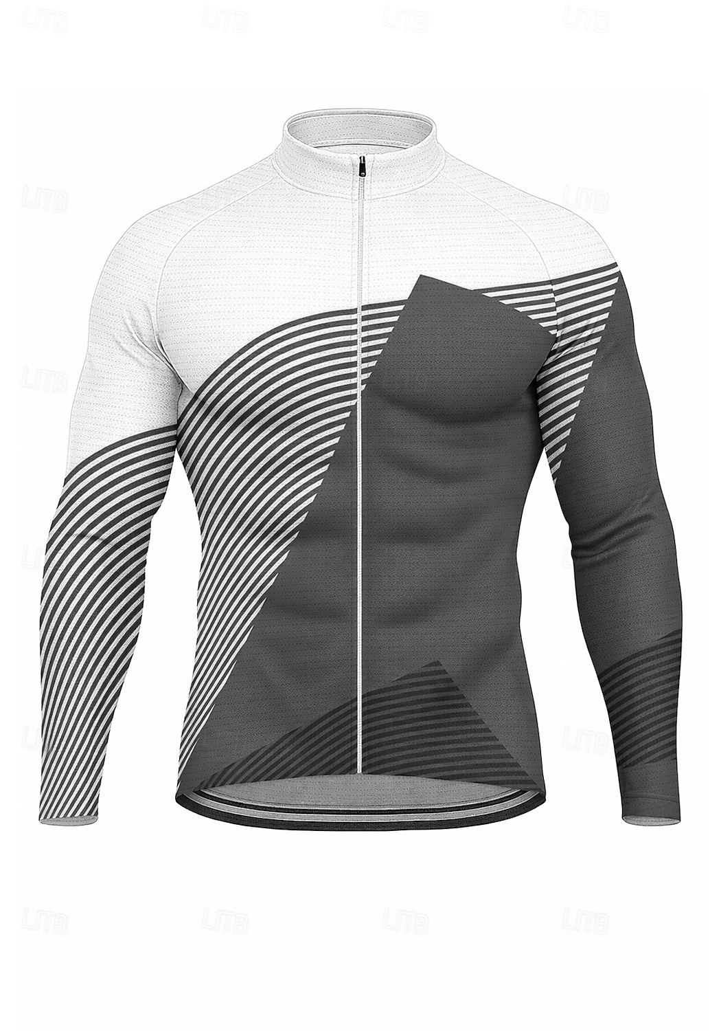 Homme Hauts Maillot de cyclisme Graphique Géométrique manche longue Cyclisme Maillot Top avec 3 poches arrière Soleil Protection solaire Écran solaire Séchage Rapide Des sports Bleu Rouge Orange de 2026 ? $34.99 –P7