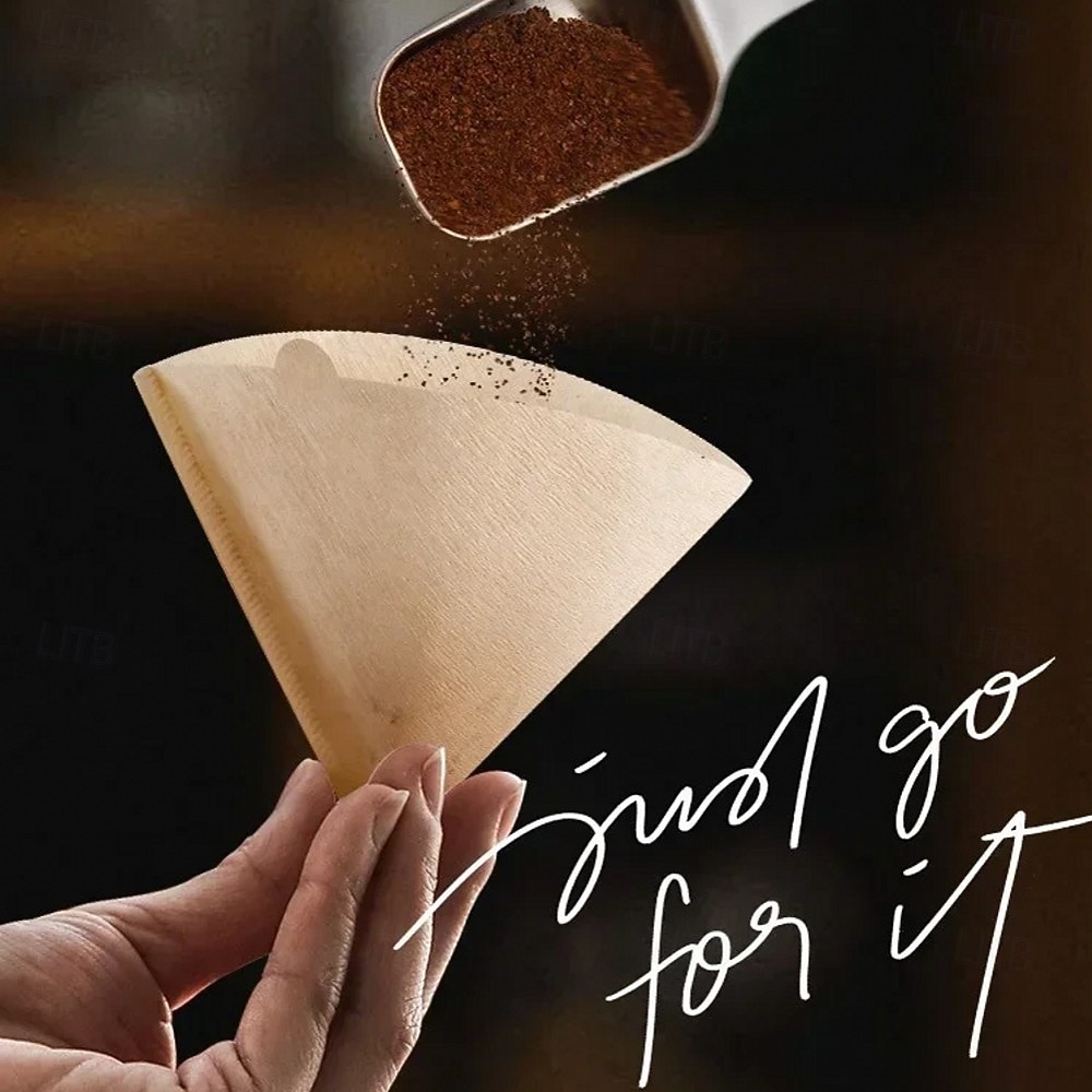 40/100 filtres à café jetables en papier naturel, pour 1 à 4 tasses, filtres en forme de V pour cafetière à filtre, accessoires pour cafés et maison, outils pour le café, 1 à 2/2 à 4 portions de 2026 ? $15.99 –P10