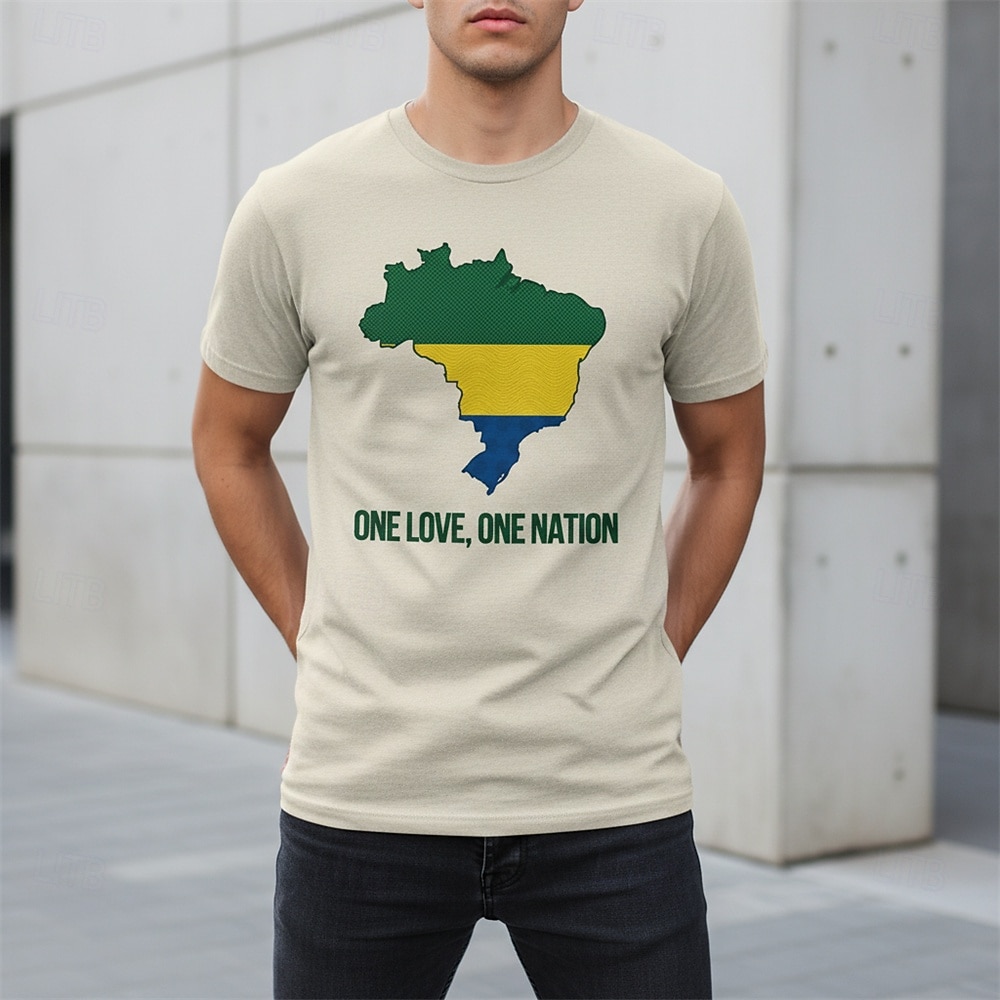 World Soccer Match 2026 Outfits Graphic Tee Football Brazil Inspired Patriotic T-shirt Sleeve for Unisex Adults' 3D Print  for Party Sports Outdoor 2026 - $18.99 –P3