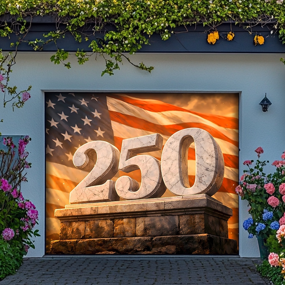 4 de julho de 2026 250º Dia da Memória Tapeçaria Banners Capa de Porta da Garagem Águia Bandeira Americana Impressão 3D Festa Moderna Patriótica Fundo de Tiro Presente Decoração da Casa de 2026 por $35.99 –P4