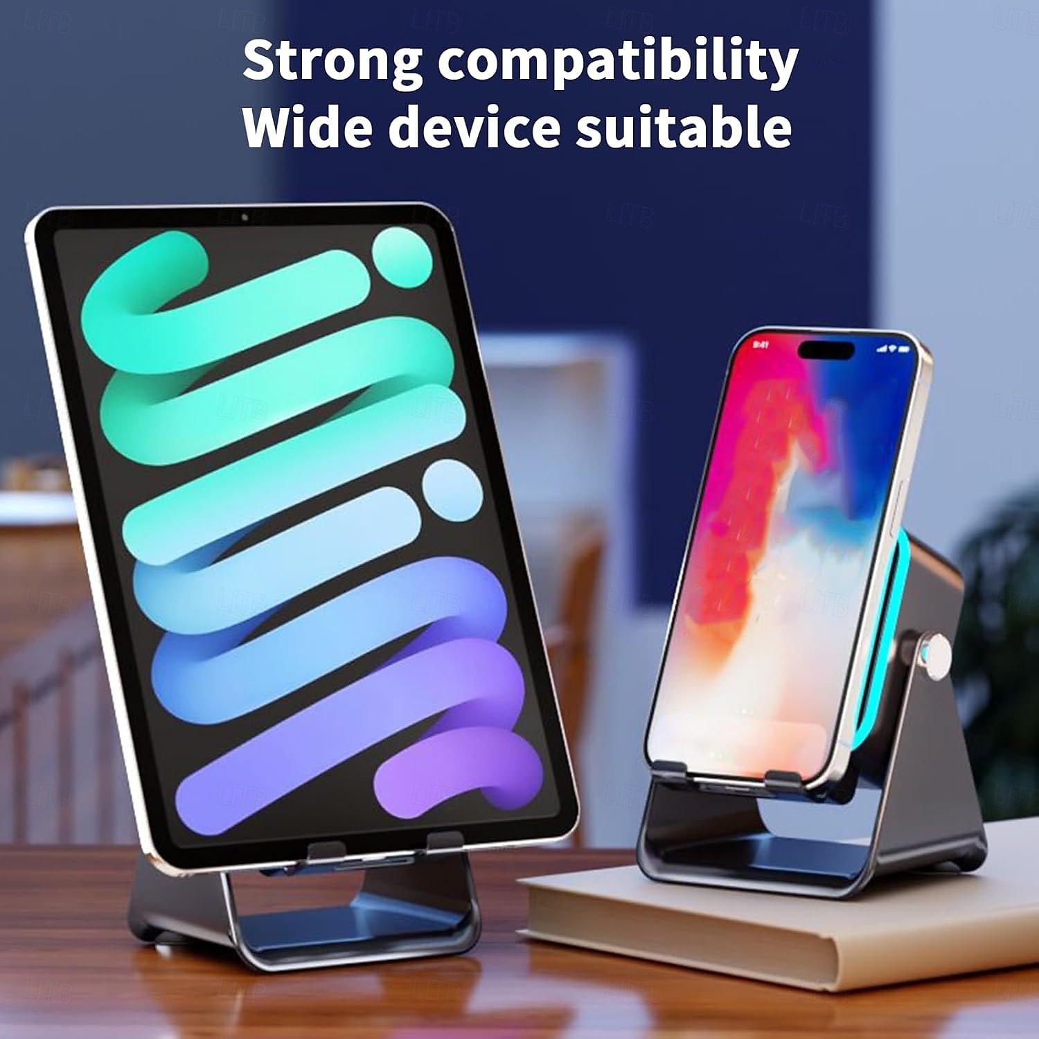 Induction Speaker with Phone Stand Wireless Induction Audio Speaker Amplifier with Light 10W Phone Holder Smartphone Bracket 2026 - GBP £21 –P1
