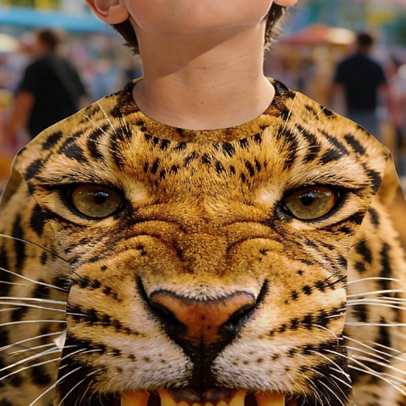 Jungen 3D Grafik Tiermotiv Leopard Sweatshirt Pullover Langarm 3D-Druck Frühling Herbst Aktiv Mode Streetwear Kinder 4-12 Jahre Rundhalsausschnitt Lässig Täglich Outdoor Normale Passform 2026 - $22.99 –P5