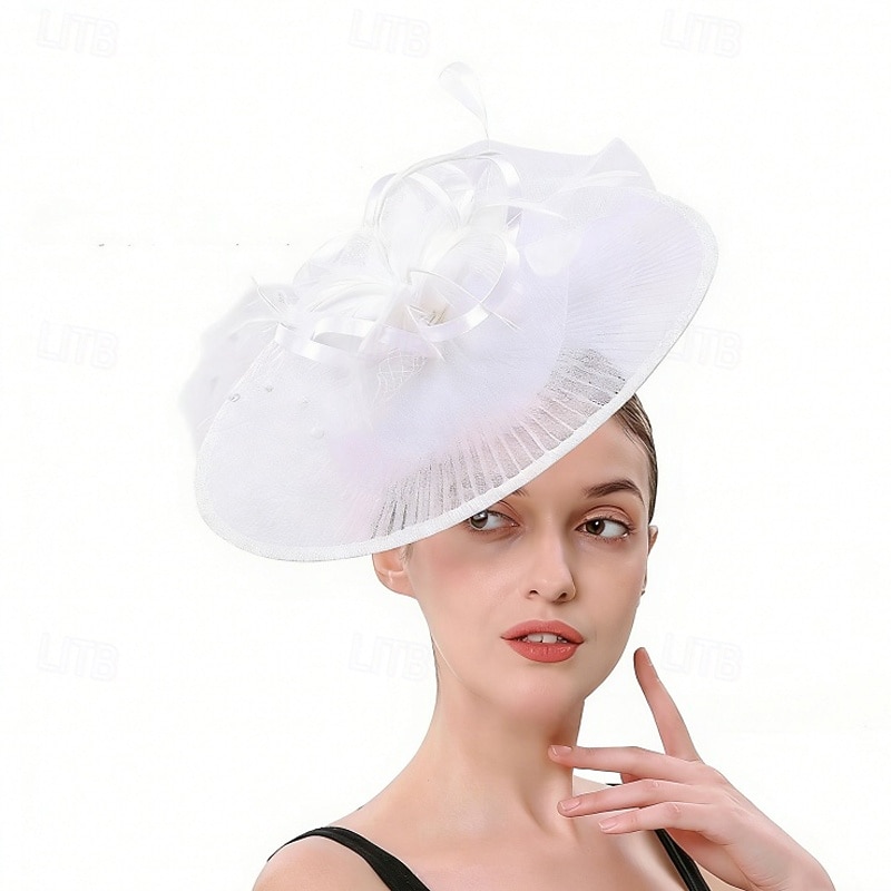Fascinators Tejido Boda Cumpleaños Vintage Estilo lindo Retro Con Cintas Flor Celada Sombreros 2026 - $22.99 –P5