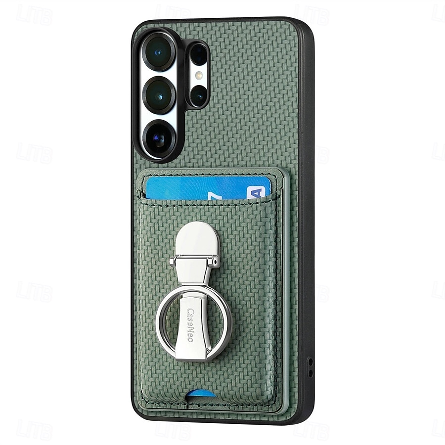 téléphone Coque Pour Samsung Galaxy S26 S26 Plus S26 Ultra Coque Arrière avec Support Support Anneau Emplacement Carte Rétro TPU Fibre faux cuir de 2026 ? $16.99 –P4