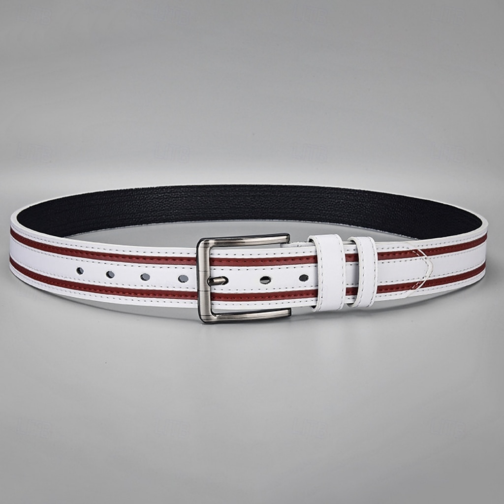 Herr Bälte Justerbara Läder Legering Streetwear Nutida Fritid Färgblock Blå Svart Dagligen Företag Formell Midjebälte 2026 - $5.49 –P12