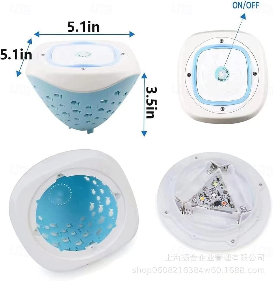 Osvětlení bazénu, plovoucí světlo do vany s barevným vzorem rybiček, vhodné pro hračky do koupelny, akvária, různé párty dekorace (napájeno 3 bateriemi AAA, nejsou součástí balení) 2026 - $26.99 –P2