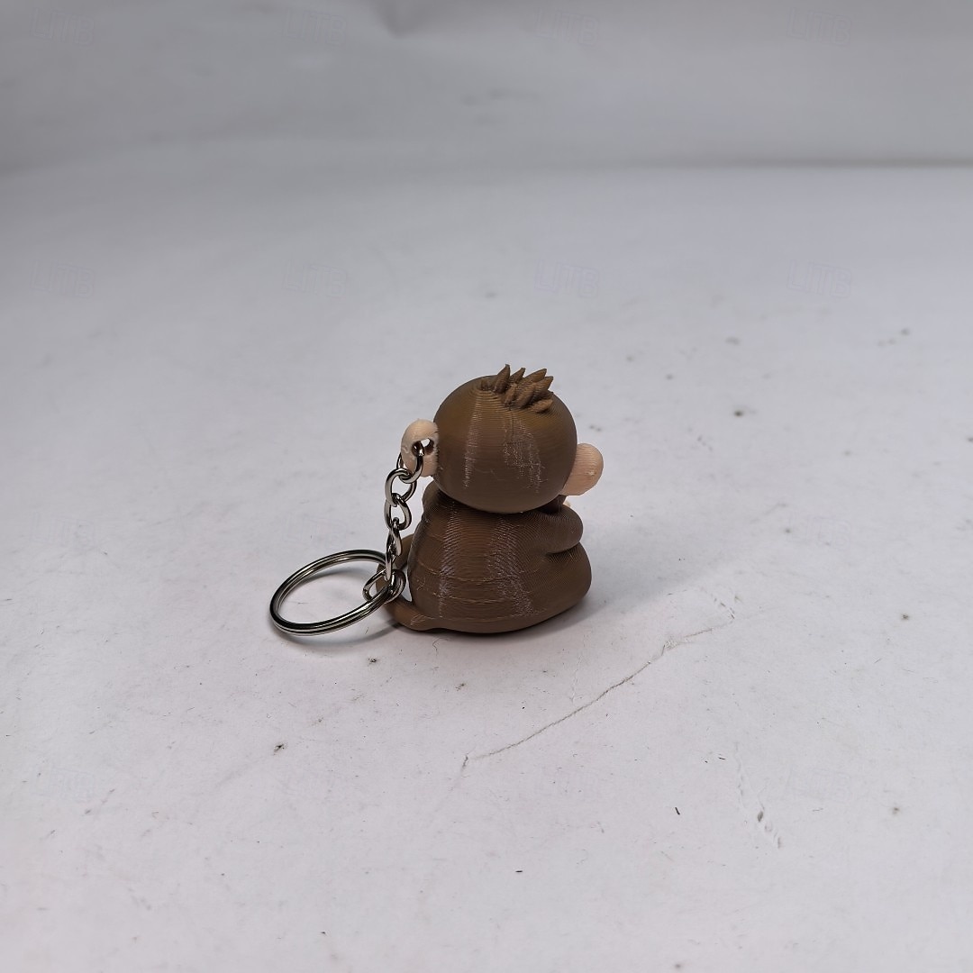 2026年 3Dプリント パンチザモンキー ミーム キーチェーン、面白いオランウータンフィジェットキーチェーン、クリエイティブなノベルティ動物 キーリングペンダント、ストレス解消デスクトイ、友人や子供、大人へのかわいいギフト、バッグバックパックチャーム  コレクション – $16.99 –P10