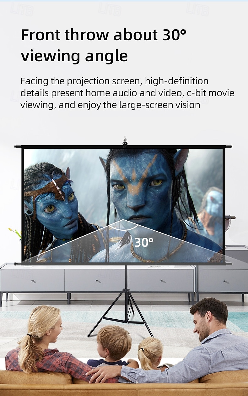 Projector Screen with Stand, 16:9 HD 4K Portable Projection Screen for Indoor Outdoor Home Theater, Foldable Movie Screen with Tripod, Adjustable Height for Backyard Cinema & Office Presentation 2026 - $66.99 –P10
