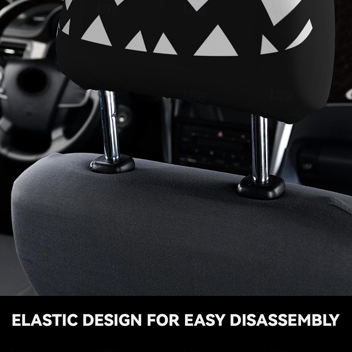 spersonalizowane pokrowce na zagłówki samochodowe, zestaw 2 ochronnych pokrowców przeciwkurzowych, uniwersalny ochraniacz zagłówka fotela samochodowego 2026 - $7.99 –P9