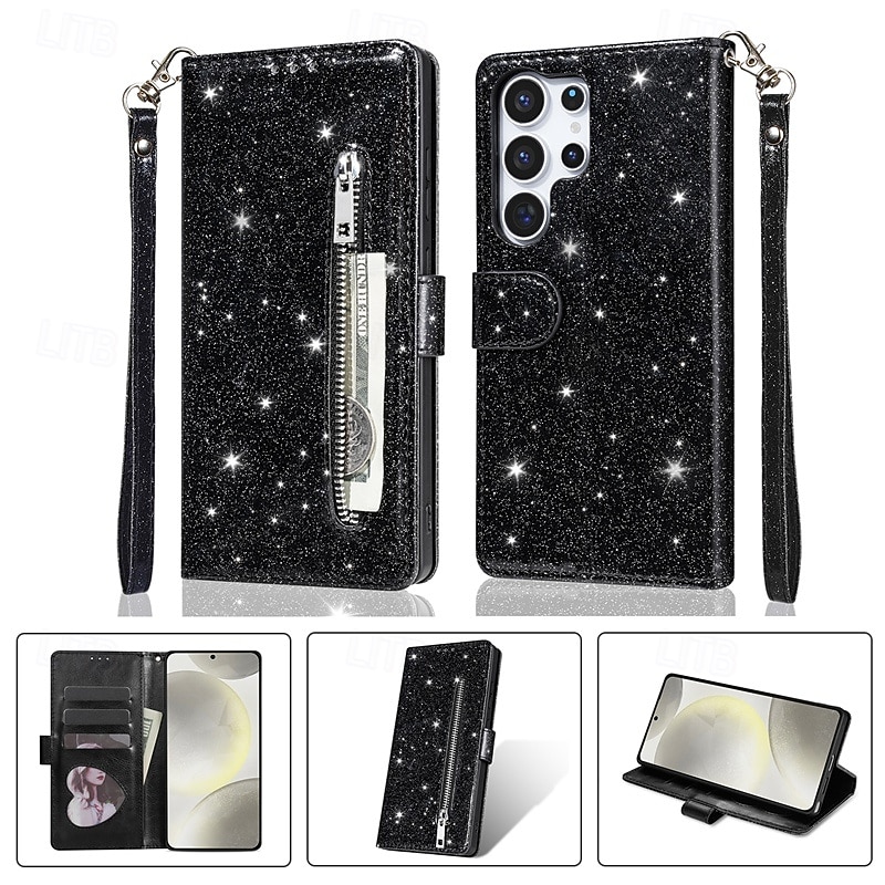 Phone Case For Samsung Galaxy S26 S26 Plus S26 Ultra Wallet Case Zipper Full Body Protective Kickstand Color Gradient sky PU Leather 2026 - $18.99 –P11