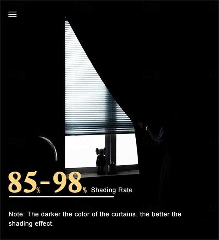 zasłona zaciemniająca Autohesion do okien, UV &Roleta zaciemniająca, przeciwsłoneczna, samoprzylepna, blokująca światło, z taśmą magiczną, termoizolacyjna (ciemnoszara, 59x79 cali) 2026 - $17.99 –P3