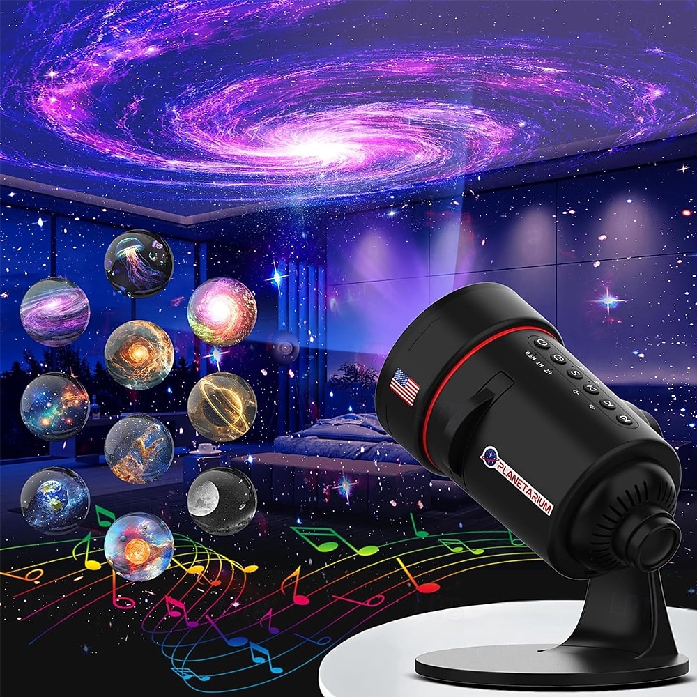 Proiector de galaxie cu mașină de sunete 28 de sunete liniștitoare funcție de memorie cronometru de somn proiector planetariu cu lumină stelară cu cer înstelat spațiu sistem solar nebuloasă lunară 2026 - $84.99 –P1