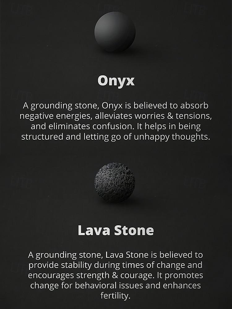 2026年 男性用火山石ビーズブレスレット、2つのスタイル、マットブラック溶岩ビーズ、トレンディなカジュアルジュエリー、普段使いや休暇旅行に最適  コレクション – $7.99 –P10