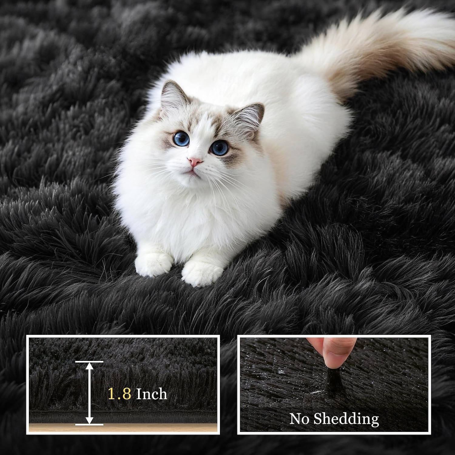 Alfombras para sala de estar y dormitorio: alfombra de pelo largo ultrasuave y mullida, antideslizante, que no suelta pelusa, alfombra grande y mullida para interiores, ideal para habitaciones 2026 - $49.99 –P5