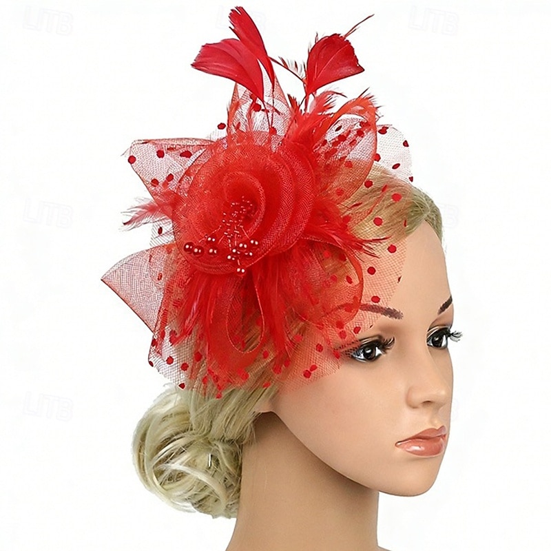 Fascinadores Rede Casamento Aniversário Vintage Estilo bonito Retro Com Penas Capacete Chapéu de 2026 por $17.49 –P4