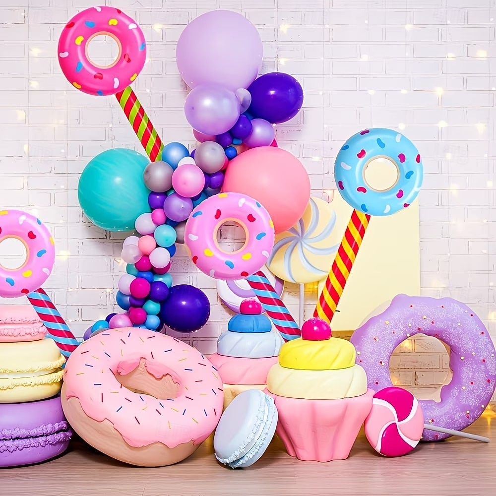 6pcs Inflatable Lollipops in Random Colors, Inflatable Donut Candy, Birthday Party Decorations, Novelty Toys 2026 - $21.99 –P5