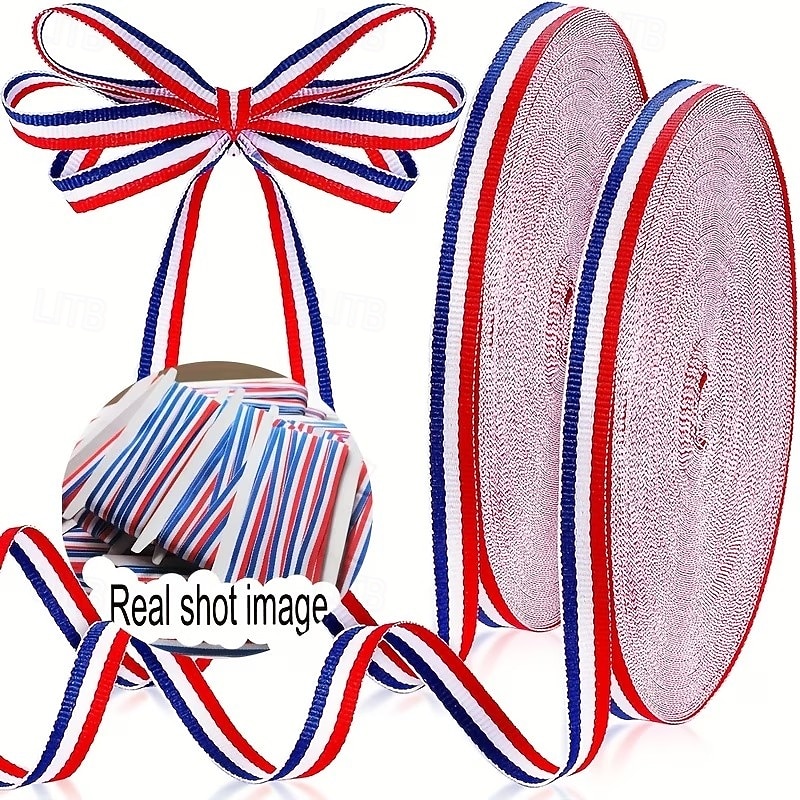 hazafias piros, fehér &kék csíkos szalag, fél tekercs – 1968 hüvelykes anyag július 4-i ünnepre, barkácsolás, varrásprojektek &emléknapi dekorációk 2026 - AU $16.31 –P1