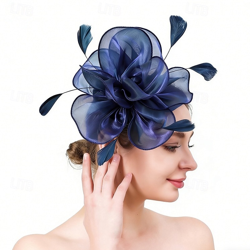 Palarioare Material Textil Nuntă Zi de Naștere Epocă Drăguţ Retro Cu Pene Diadema Articole Pentru Cap 2026 - $17.49 –P2