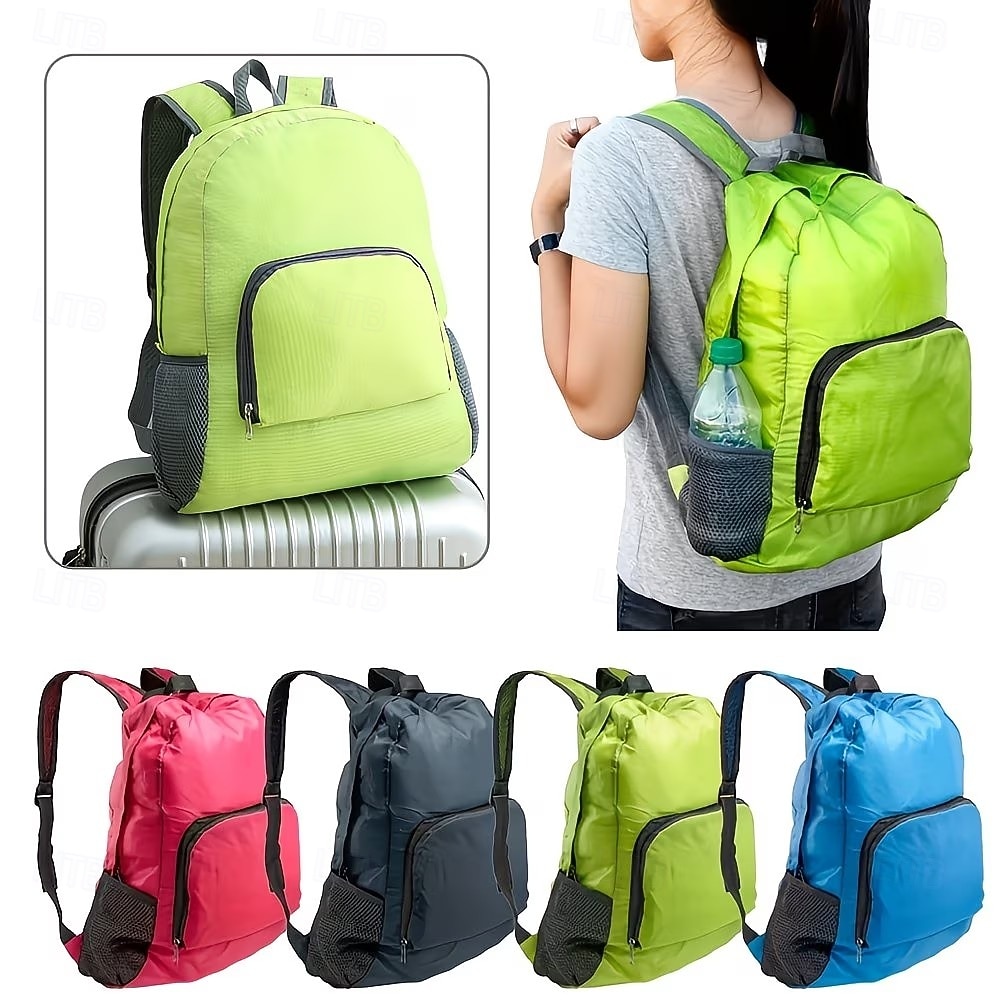 Mochila dobrável de viagem, leve e com grande capacidade, feita de lona, ideal para mulheres. &Homens, ideal para caminhadas, acampamentos e montanhismo. &esportes ao ar livre de 2026 por $12.49 –P4