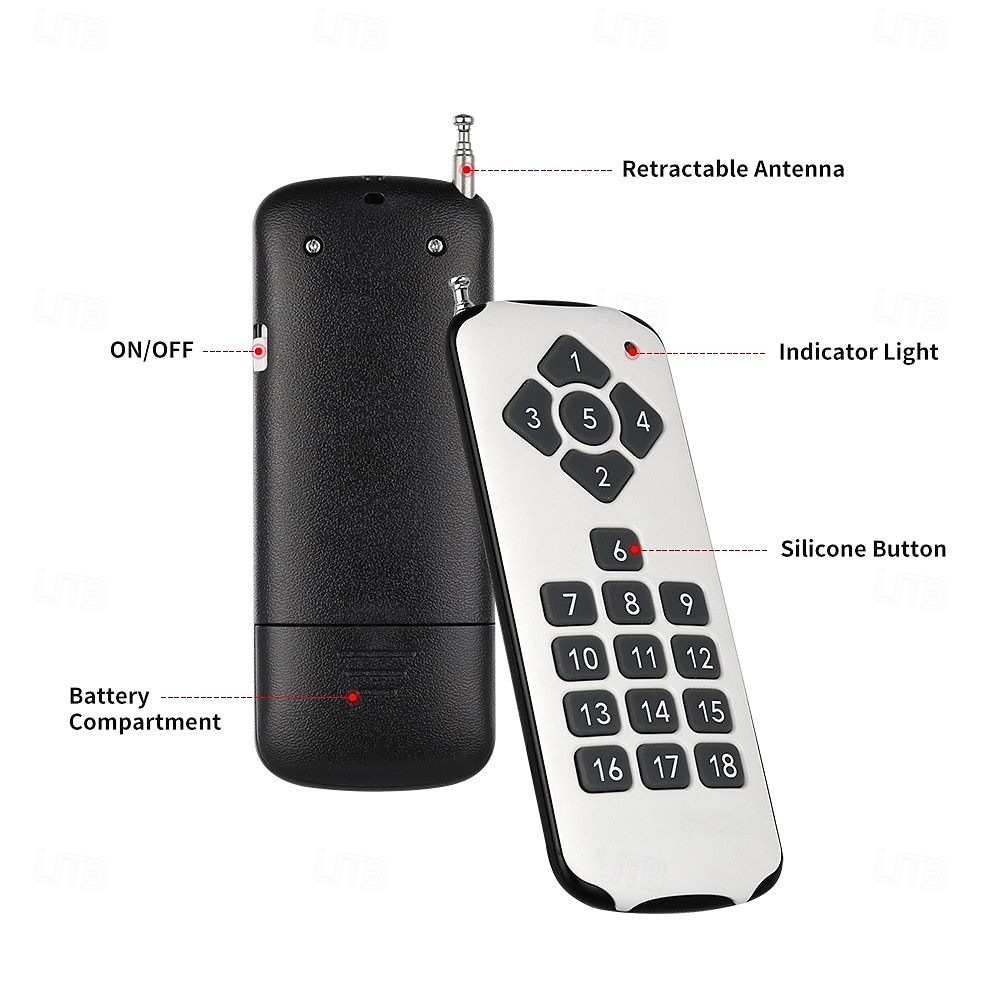 DC12V 24V 18CH Wireless Remote Control Switches Learning Code Relay Receiver 10A Relay 433mhz 2026 - $61.99 –P5