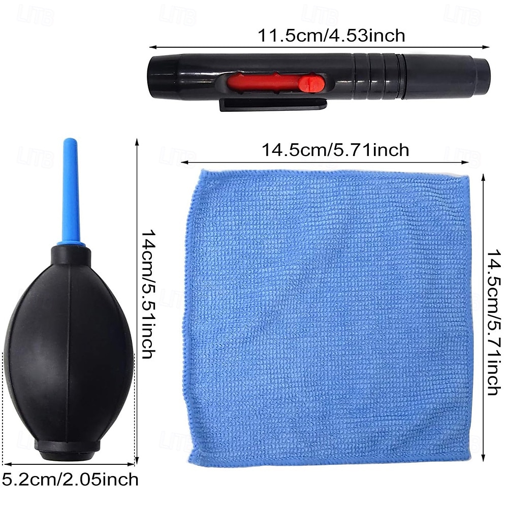 Kit de nettoyage 3 en 1 pour appareils photo et téléphones : stylo, brosse, chiffon, soufflette et kit de nettoyage pour objectifs. Compatible avec appareils photo, reflex, télescopes, loupes et de 2026 ? $9.99 –P2