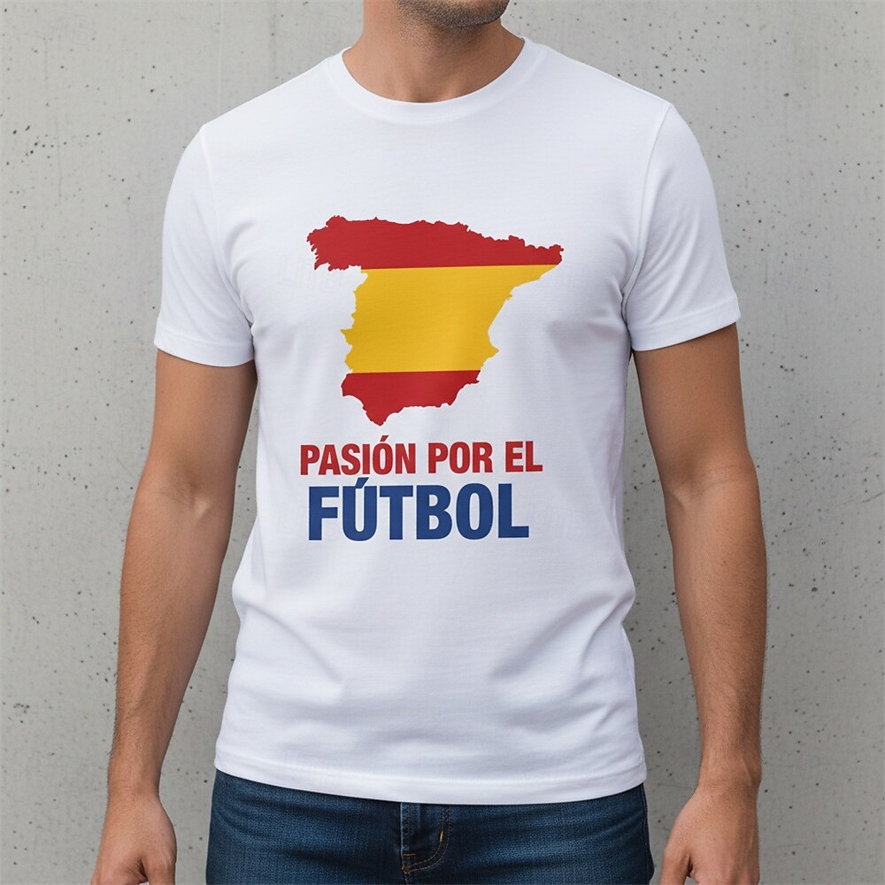 משחק כדורגל עולמי 2026 תלבושות לבוש ספורט טי גרפי כדורגל אוהד כדורגל ספרדי פטריוטי חולצת טי ל יוניסקס מבוגרים הדפסת תלת מימד עבור לבוש יומיומי 2026 - $18.99 –P1