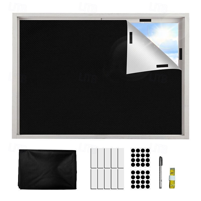 Blackout Curtain Sunshade Fabric Effectively Blocks Sunlight, Making It Ideal for Rooms by Dimming The Light. The Blackout Material Can Be Easily Applied to Windows Without The Need for Drilling 2026 - $18.99 –P1