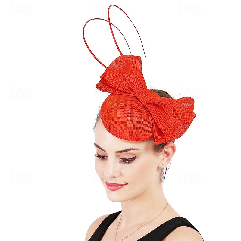 Fascinator Lino Matrimonio Elegante Vintage Carino Con Fiocco Copricapo Copricapo del 2026 a $34.99 –P13