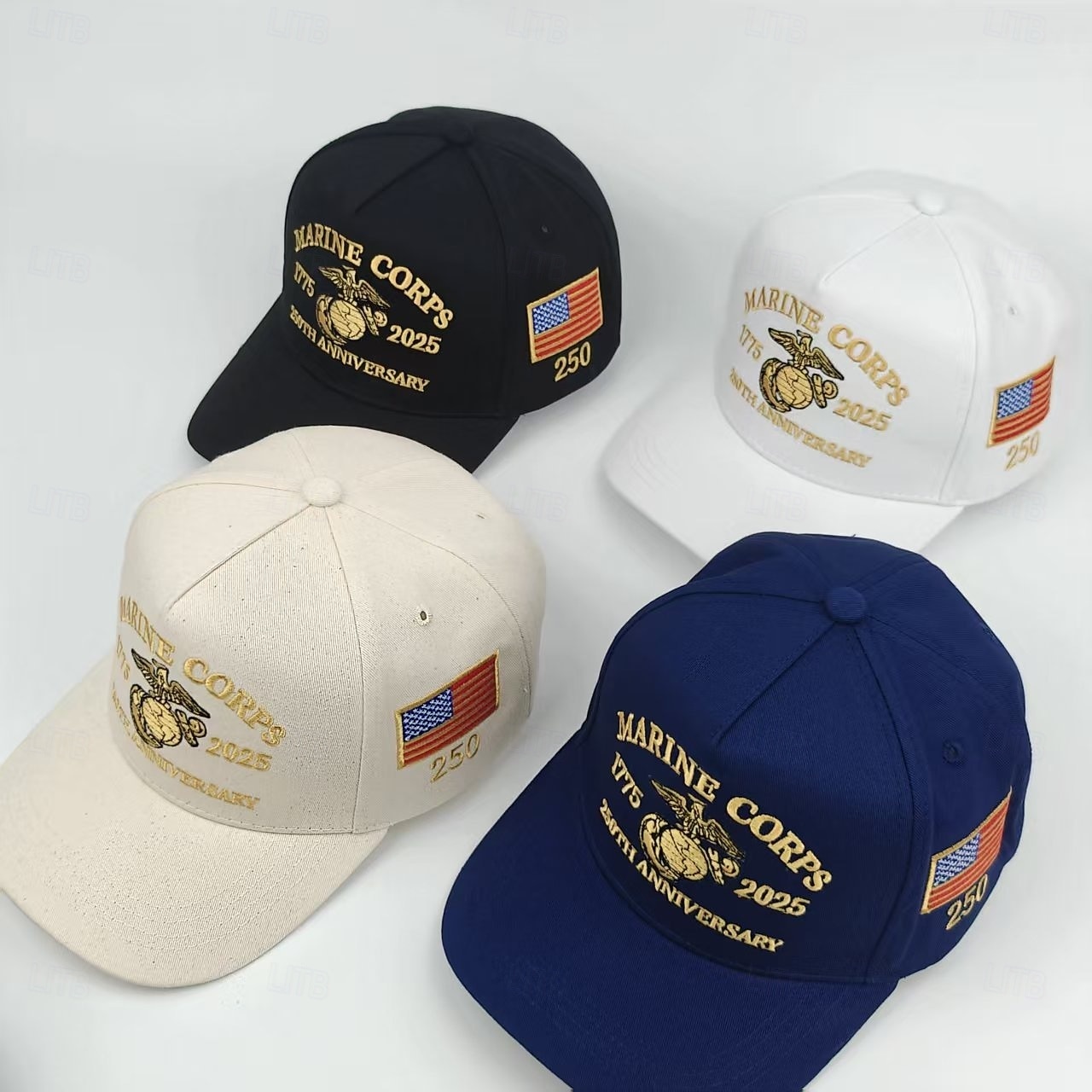 Gorra de béisbol unisex con el 250 aniversario de la independencia, portátil, transpirable, para uso diario, para exteriores, con bandera bordada en la calle. 2026 - $13.99 –P3