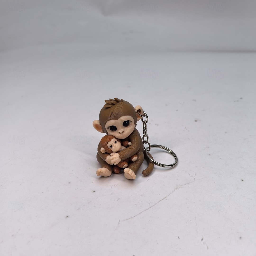 2026年 3Dプリント パンチザモンキー ミーム キーチェーン、面白いオランウータンフィジェットキーチェーン、クリエイティブなノベルティ動物 キーリングペンダント、ストレス解消デスクトイ、友人や子供、大人へのかわいいギフト、バッグバックパックチャーム  コレクション – $16.99 –P8