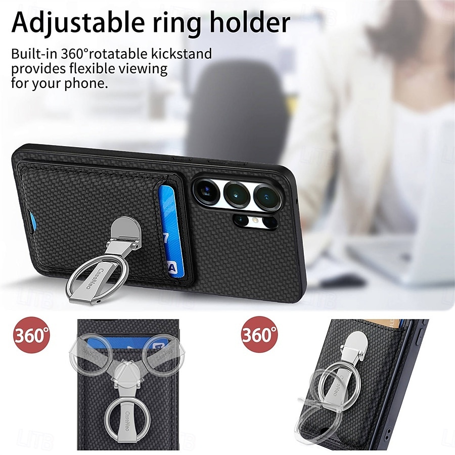 Phone Case For Samsung Galaxy S26 S26 Plus S26 Ultra Back Cover with Stand Holder Ring Holder Card Slot Retro TPU Fiber PU Leather 2026 - $16.99 –P8