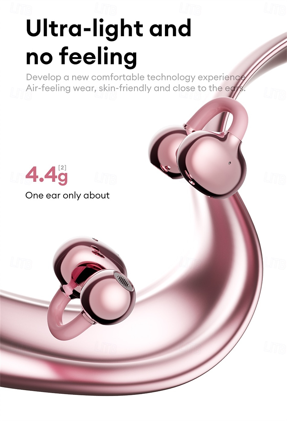 Lenovo draadloze oordopjes met open oorclip, Bluetooth 5.3 hoofdtelefoon met oplaadcase, 25 uur speeltijd, compact &Krachtig geluid, ingebouwde microfoon, comfortabele oordopjes voor sport, training, 2026 - $36.99 –P9