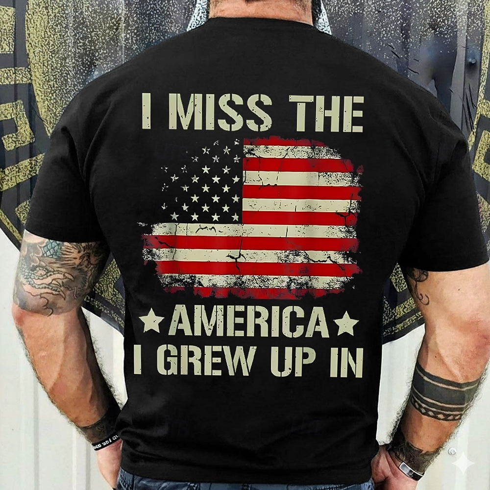 2026 250th Bărbați Tricou Veteran cu Imprimare 3D Steagul SUA Guler Rotund Mâneci Scurte Stradă Daily 2026 - $21.99 –P4