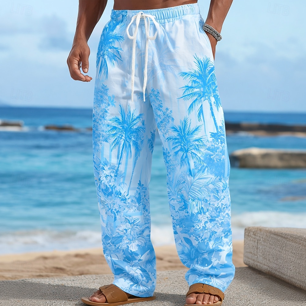 Per uomo Albero di Cocco Colore sfumato Piante Tropicali Pantaloni Pantaloni Larghi Pantaloni casual Misura del girovita medio Hawaiano All'aperto Vacanza Abbigliamento mare Coulisse elastica in vita del 2026 a $27.99 –P3