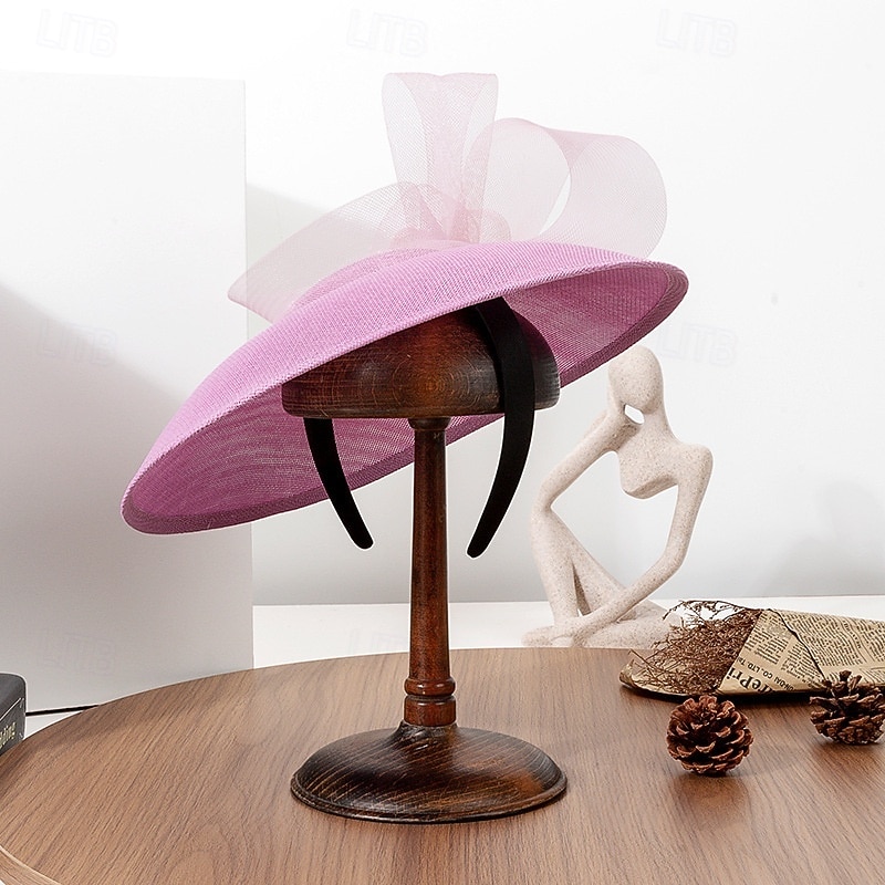 fascinators polyester Bryllup Bursdag Elegant søt stil Med Sløyfe Tyll Hodeplagg Hodeplagg 2026 - $27.99 –P6
