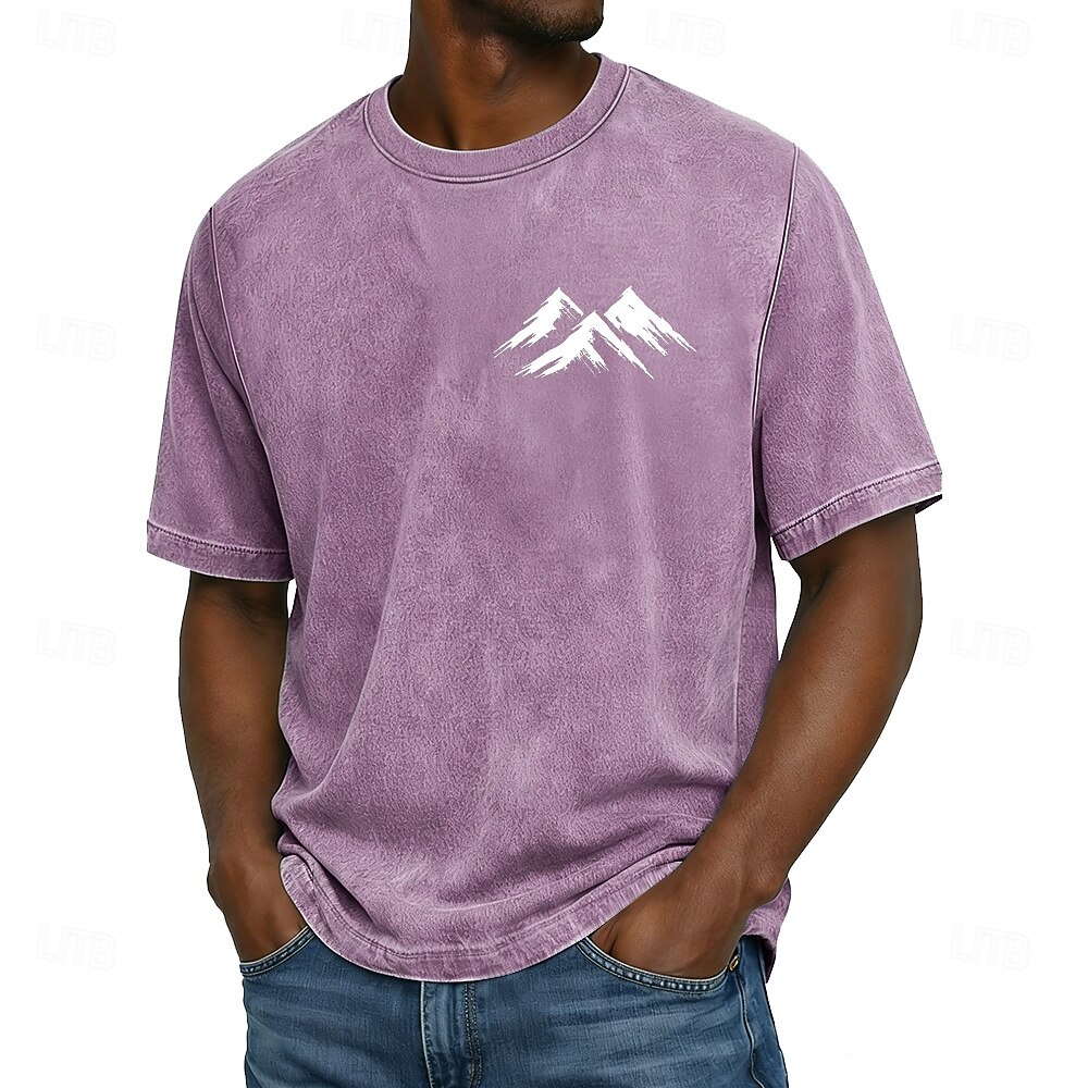 Tricou minimalist pentru bărbați, model streetwear, cu imprimeu grafic pe piept, mânecă scurtă, casual, de zi cu zi, îmbrăcăminte de designer, mărime S, M, L, XL, XXL, XXXL 2026 - $21.99 –P2