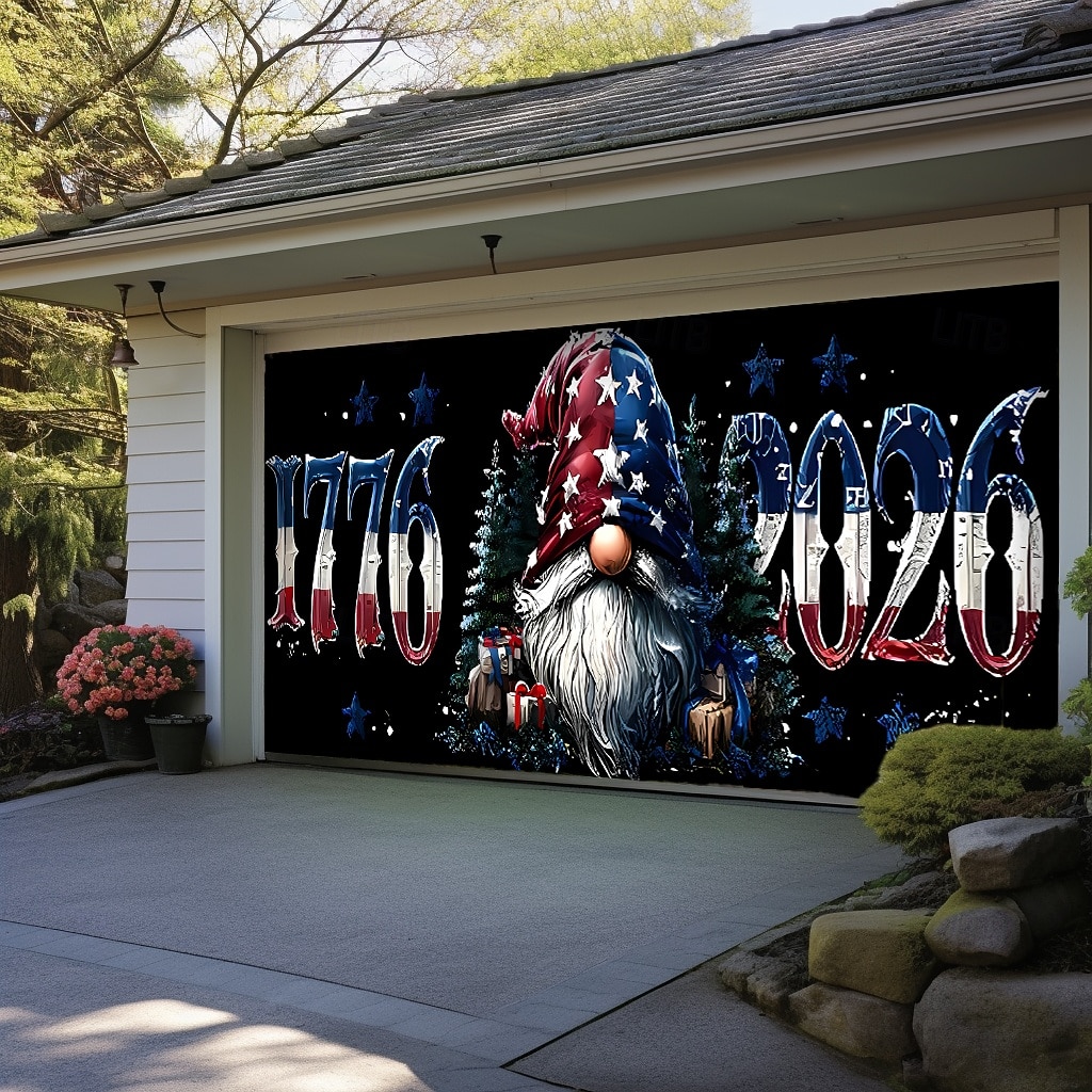 4η Ιουλίου 2026 250η Ημέρα Μνήμης Επέτειος 1776 2026 Άγαλμα της Ελευθερίας Αμερικανική Σημαία Κάλυμμα Γκαράζ Μπανέρ Πατριωτική Υπαίθρια Διακόσμηση Σπιτιού Γιορτής Ημέρας Ανεξαρτησίας Μεγάλο Κάλυμμα 2026 - $49.99 –P2